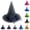 Black, variant on Kids Pointed Top Halloween Hat with Bow Tulle Decor Lightweight Headwear Headdress Themed Party Accessory Photo Prop