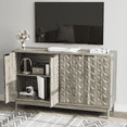 thumbnail image 2 of Smuxee Sideboard Cabinet with 4 Doors and Adjustable Shelves, Kitchen Sideboards and Buffets,Gray, 2 of 7