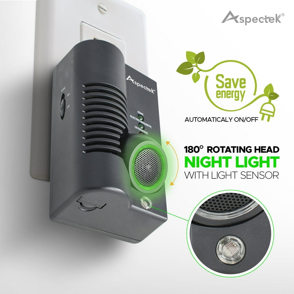 [2 PACK] 5in1 Indoor Ultrasonic Pest Repeller and