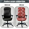 thumbnail image 4 of Renewold Santa Claus Holly Ho Ho Ho Red Office Chair Cover Executive Computer Chair Slipcover Stain Resistant High Back Chair Protector Christmas Home Decor Universal Fits, L, 4 of 7