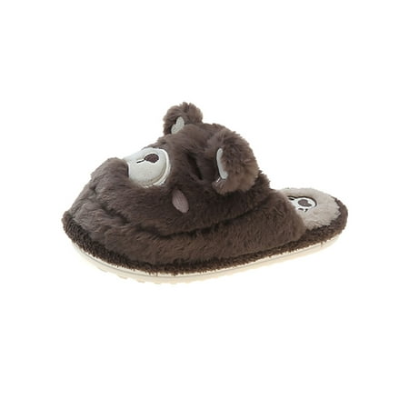 

Kesitin Unisex Breathable Closed Toe Winter Warm Slippers Indoor Non-slip House Shoes Casual Slip On Home Shoe Brown 8.5-9