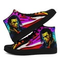 thumbnail image 3 of Coolcustomize Men's Graffiti High-Top Sneakers - Street Art Design, Urban Hip-Hop Casual Shoes, Black with Colorful Abstract Artwork, Lace-Up, All-Season Comfort, PLUS SIZE Casual Boots, 3 of 11
