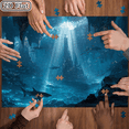 thumbnail image 2 of 1000pcs Magic Forest Raccoon Puzzle Vibrant Cartoon Art with Glowing Lights and Green Plants, Challenging Large Rectangular Puzzle for Adults and Teens, Nature-Themed Gift for Christmas, Birthdays, 2 of 10