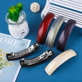thumbnail image 6 of Elcoho 6 Colors Retro Large Hair Barrettes Acrylic Automatic Barrettes Hair Pins for Women Ladies Daily Wearing, 6 of 7