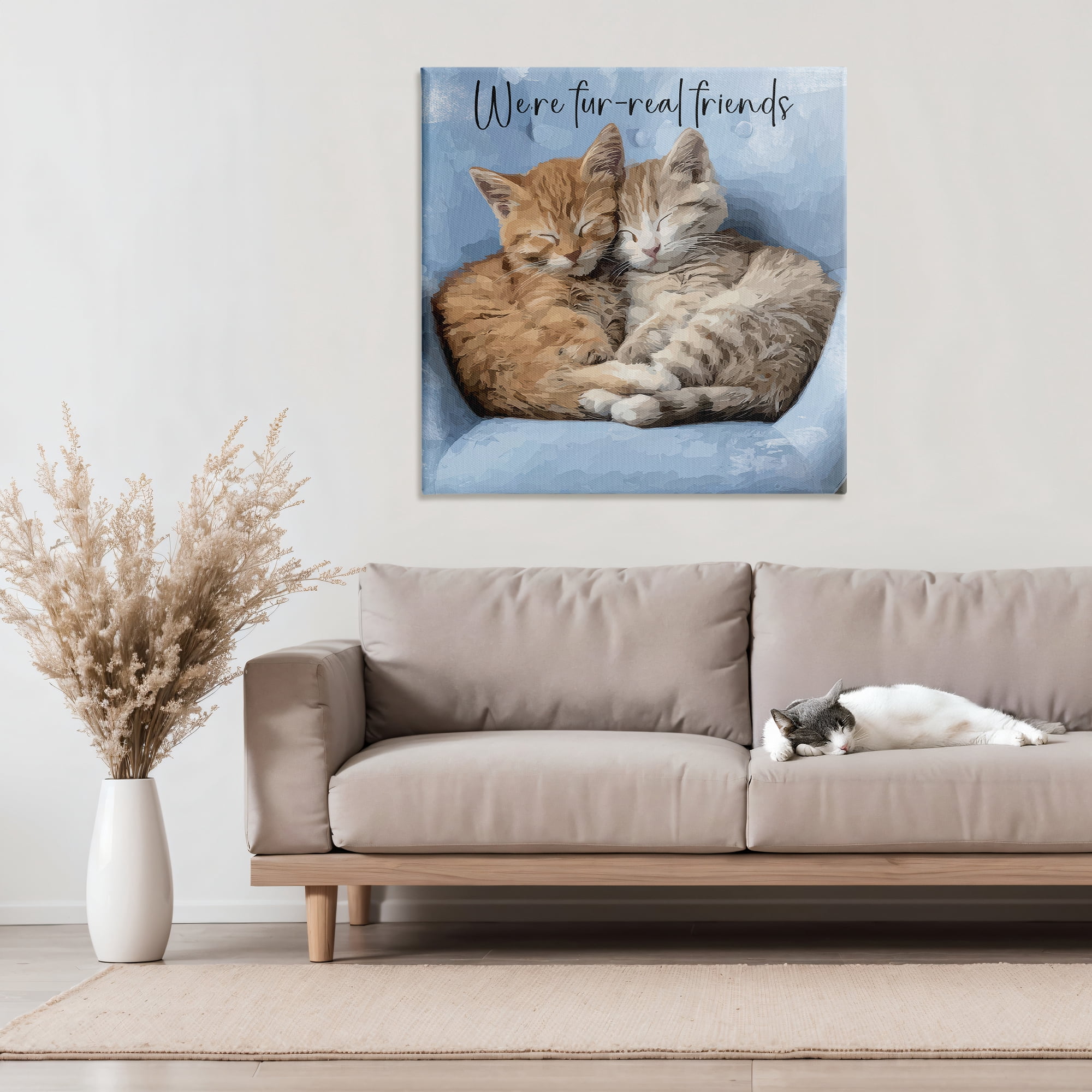 Stupell Industries We're Fur-Real Friends Canvas Wall Art, design by Kim Curinga