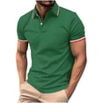 thumbnail image 1 of Jgppe Men's Casual T-Shirts Classic Solid Color Short Sleeve Collared Button Golf Shirts Quick Dry Summer Tops, 1 of 5