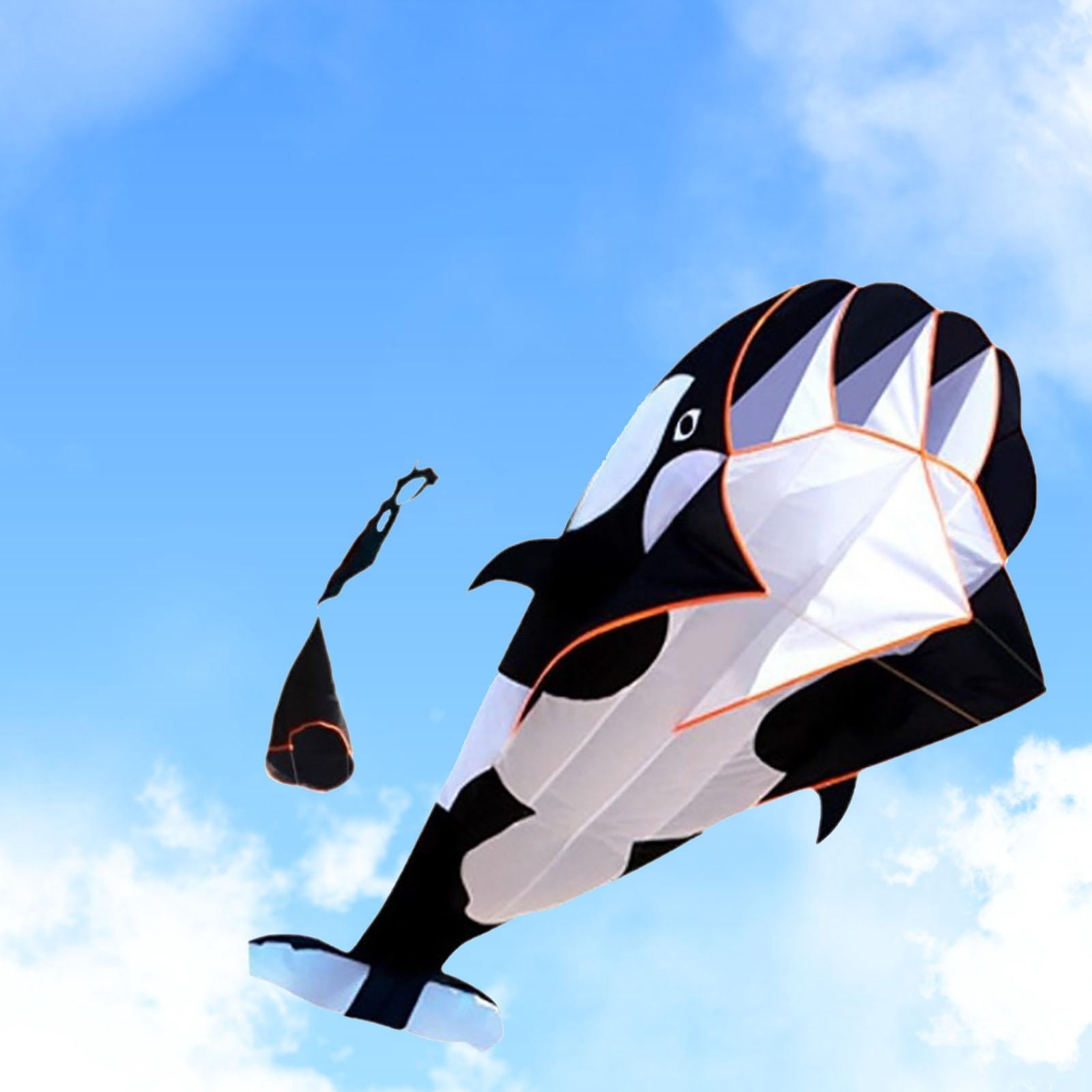 DimyFew 3D Dolphin Kite Soar with Kites String Childhood High Giant Cartoon Soft Outdoor