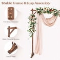 thumbnail image 3 of Laicejoy 7.2 FT Square Wedding Arch Wooden Arbor Backdrop Stand w/Triangular-Shaped Base, 3 of 8