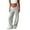 Light Gray, variant on KKBOTIVE Women's Low Rise Baggy Sweatpants Straight Leg Cargo Pants Casual Trousers Fashion Women's Streetwear Black, Size: S