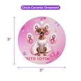 thumbnail image 5 of Faith Love Hope Rhodesian Ridgeback Breast Cancer Awareness Survivor Ceramic Round Ornament Ridgebacks Dog Lover Gifts Home Tree Decor - 02017, 5 of 5