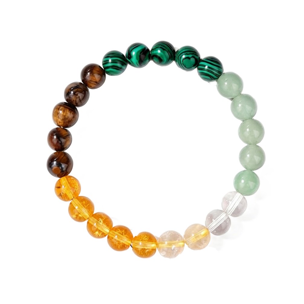 HIRPLIS Birthstone Beaded Bracelet for Women Month Gemstone Adjustable Stretch Spiritual Birthday Dainty Elegant Simple Personalized Gift Jewelry March