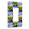 thumbnail image 1 of KuzmarK™ 1 Gang Rocker Wall Plate - Brown Smooth Fox Terrier Dog Pattern Art by Denise Every, 1 of 1