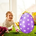 thumbnail image 4 of lsiaeian 2024 Inflatable Easter Eggs Outdoor Decoration Hanging Colorful Egg Ornaments for Holiday Yard Garden Lawn Porch Party (24inch, Purple), 4 of 8