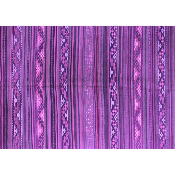Ahgly Company Indoor Rectangle Southwestern Purple Country Area Rugs, 8' x 12'