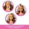 thumbnail image 6 of Barbie Doll Styling Head, Brown Hair with 20+ Hair Styling Accessories and Color Change Hair Clips, 6 of 8