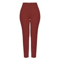 thumbnail image 4 of Tnhcen Women High Waisted Dress Pants Slim Fit Work Pants Stretchy Skinny Ankle Length Business Casual Trousers for Office Career, 4 of 5