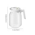 thumbnail image 3 of Glass Water Pitcher, Large Capacity 2.2L Cold Brew Pitcher, High Borosilicate Glass Explosion-Proof Tea Dispenser Wide Mouth Easy Clean, Green, 3 of 7