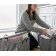 thumbnail image 4 of 3 Bolsas Organizador Ropa Almacenamiento Sábanas Edredones Blanco Cuadriculado, 4 of 4