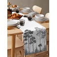 thumbnail image 6 of Ldtrchee Forest Nature Tree Table Runner 48 Inches, Wild Plant Botanical Grey White Bed Runner Dresser Scarves Tabletop for Indoor Outdoor Parties/Ceremony/Banquet, 13" x 48", 6 of 8