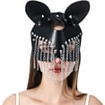 thumbnail image 5 of Máscara de mujer con forma de gato HUOGUO, mascarada de piel negra para mujer, 5 of 5