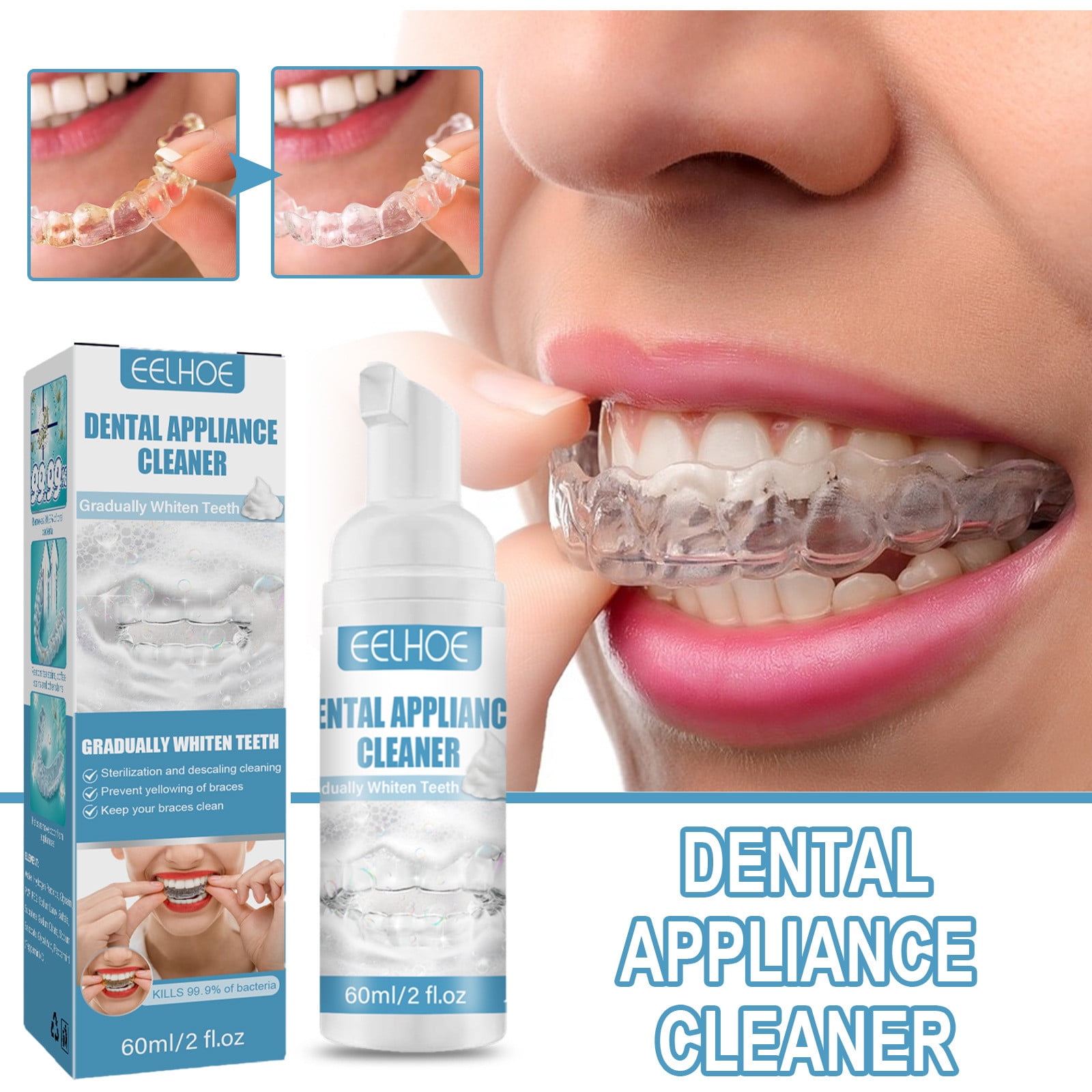 BINGTAOHU Teeth Braces Foam Cleaner Tooth Cleaning Foam Cleaning Care