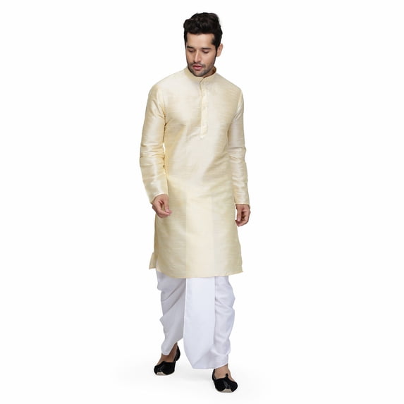 Mens Silk Blend Bollywood Style Designer Party Wear Indian Ethnic Dhoti Kurta