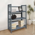 thumbnail image 6 of Casual Home 3-Shelf Folding Stackable Bookcase 27.5" Wide, Slate Gray, 6 of 12