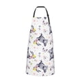 thumbnail image 2 of Naloa Rabbit And Butterfly Apron Kitchen Aprons with Pockets for Women Men Chef, 2 of 8