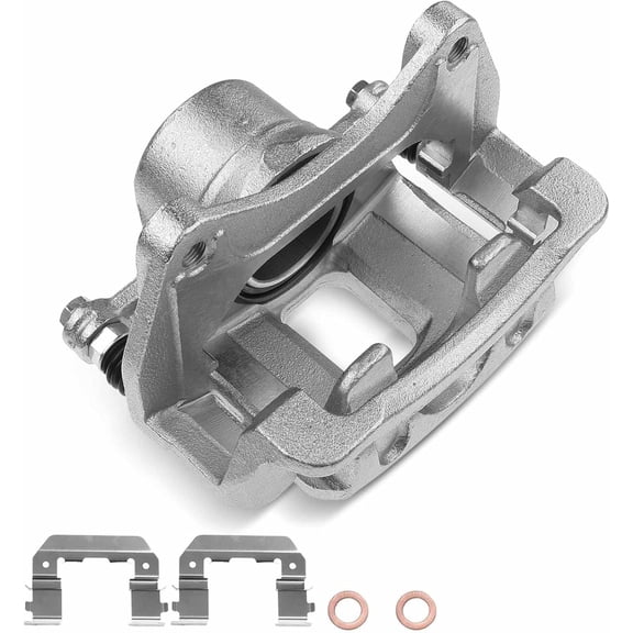 A-Premium Disc Brake Caliper Assembly with Bracket Compatible with Select Hyundai Models - Azera 2012 2013 2014 2015 2016 2017, V6 3.3L - Front Left Driver Side