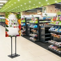 Double-sided Poster Floor Stand Sign Holder Display Adjustable up to 71" Black