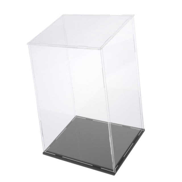 Caja de exhibición de juguete Sunnimix a prueba de polvo de acrílico transparente 40x40x40cm negro