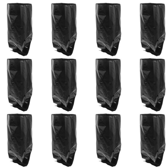 WORGEOUS 100 PCS PE PE PLÁS Bolsas de vivero de plástico Papas de cultivo de cultivo con agujeros transpirables para suministros de jardinería de cultivo en el hogar Negro (3 a 6 agujeros)