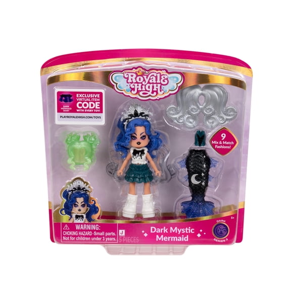 Muñeca de moda Royale High Dark Mystic Mermaid de 3 pulgadas con accesorios