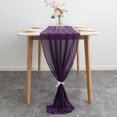 thumbnail image 5 of Chiffon Table Runner 70cm*300cm Wedding Runner Romantic Rustic Table Runner for Christmas Baby ShowerDeep purple, 5 of 6