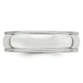 thumbnail image 3 of 10K White Gold 6mm Milgrain Half Round Band Ring Size 9.5, 3 of 7