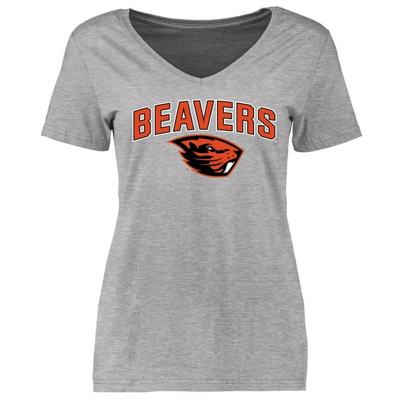 Women's Ash Oregon State Beavers Proud Mascot T-Shirt