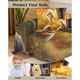 thumbnail image 4 of Fall Maple Leaf Fox Sofa Covers for 3 Cushion,Washable Couch Cover for Sectional Sofa Slipcovers with Tassel,Autumn Retro Cabin Cottage Loveseat Covers Futon Cover Throw Blanket 71''x118'', 4 of 8