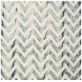 thumbnail image 2 of Safavieh Dip Dye Lara Distressed Wool Area Rug, Ivory/Gray, 7' x 7' Square, 2 of 7