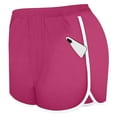 thumbnail image 6 of WIZUTIZ Women's Athletic Shorts Plain Stylish Fitted Dance Dolphin Shorts 3 Packs Spandex Elastic Mid Rise Split with Pockets Swim Shorts Solid Swimwear for Teen Girls Vacation Pink, 6 of 6