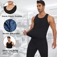 thumbnail image 5 of Lilvigor Sauna Sweat Vest for Men T Shirt Heat Trapping Tank Tops Workout Suit Weight Loss Waist Trainer Body Shaper Slimming for Gym Fitness Enhancing Vest, 5 of 7
