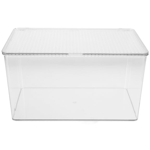 Clear Acrylic Storage Box For Badges Pins And Anime Items Large Capacity Organizer With Lid For Home And Office Transparent Display Case For Easy Viewing And Access