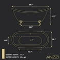 thumbnail image 2 of Anzzi Ft-Az132 Falco 70" Free Standing Acrylic Soaking Tub - Gold, 2 of 7