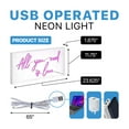 thumbnail image 3 of All You Need Is Love 23.63" X 11.75" Contemporary Glam Acrylic Box USB Operated LED Neon Light, Pink, 3 of 7