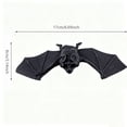 thumbnail image 3 of Halloween Hanging Bats Props, Simulation Plastic Flying Bat Hanging Ornament Party Decor, Halloween Party Favors Vampire Rats for Patio Lawn Garden Tree Porch Spooky House Decoration, A, 3 of 5