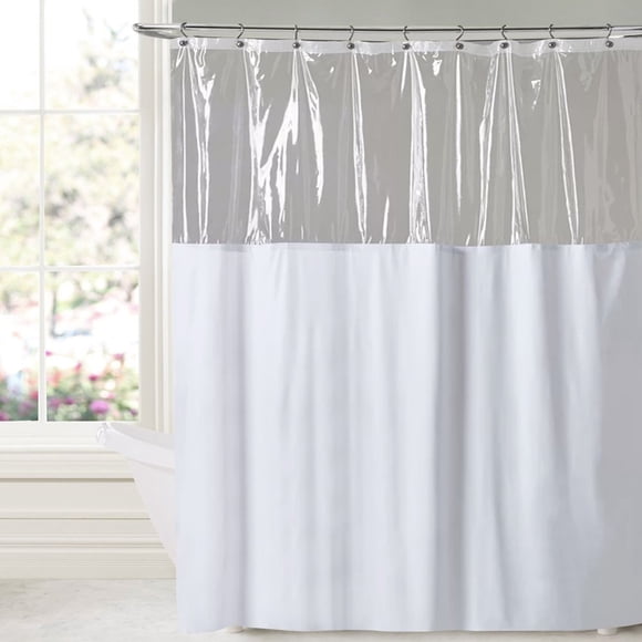 Cortina de ducha Sweet Home Collection, color blanco, 180 x 180 cm, paquete de 12