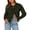Army Green, variant on BTFBM Bow Cropped Cardigan Sweaters for Women Fall Winter Open Front Sweater Long Sleeve Button Fashion Spring Clothes