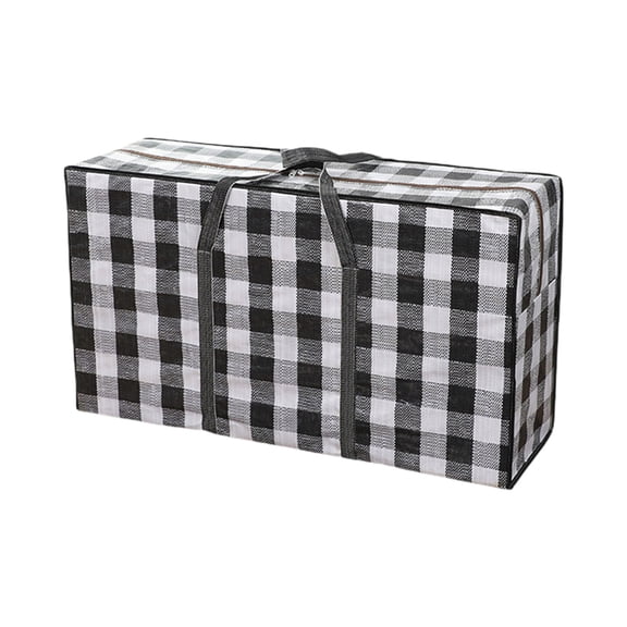 XIA0LE Christmas Ornament Storage Bags Christmas Tree Storage Bags 32 X 24x8 Inch Ornaments Bag With Zipper Xmas Heavy Duty Containers For Xmas Trees Baubles (Black-White,Plaid)