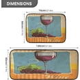 thumbnail image 2 of Vintage Grunge Wine Kitchen Rugs 2 Pieces, Retro Grapes Floor Mat Room Area Rug Washable Carpet Perfect for Living Room Bedroom Entryway, 2 of 7