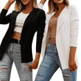 thumbnail image 3 of Women 3/4 Sleeve Blazer Open Front Cardigan Jacket Work Office Blazer, 3 of 7