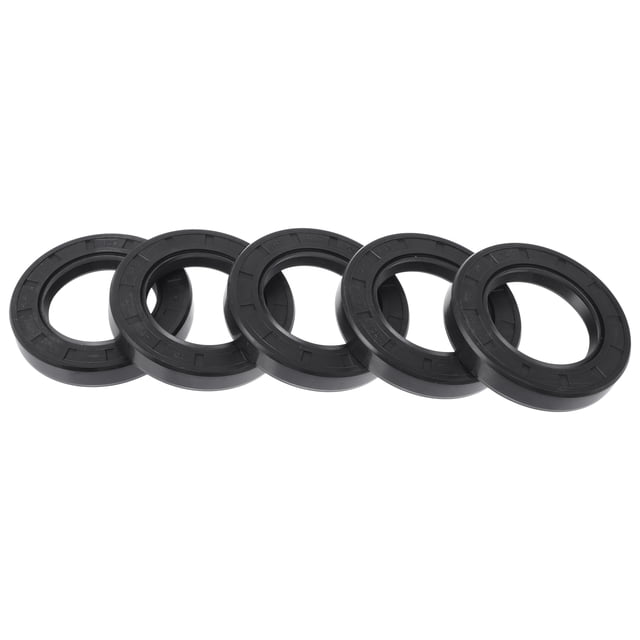 Sello de aceite universal Unique Bargains TC de doble labio con resorte de acero, sello de eje rotativo 45x72x12mm, caucho NBR negro de alta presión, 5 Pcs